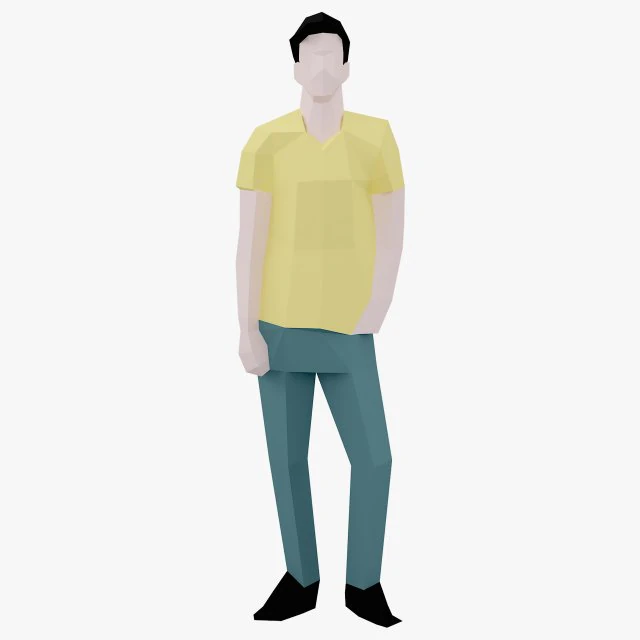 character low poly 6 3D Model .c4d .max .obj .3ds .fbx .stl .blend 