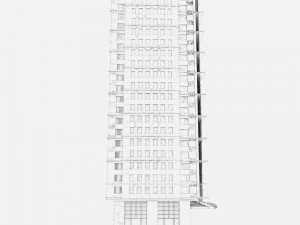 건물 낮은 폴리 3 3D 모델