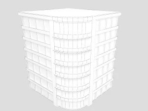 laag poly bouwen 4 3D Model