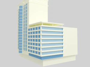 건물 낮은 폴리 5 3D 모델