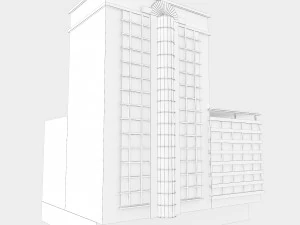 건물 낮은 폴리 5 3D 모델