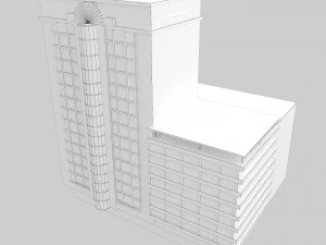건물 낮은 폴리 5 3D 모델
