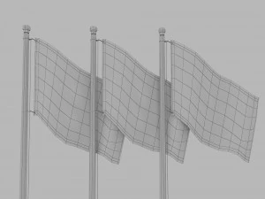 झंडे का खंभा 3D मॉडल
