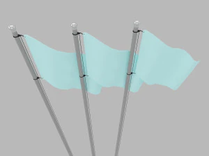 झंडे का खंभा 3D मॉडल