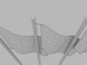 झंडे का खंभा 3D मॉडल