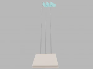 झंडे का खंभा 3D मॉडल