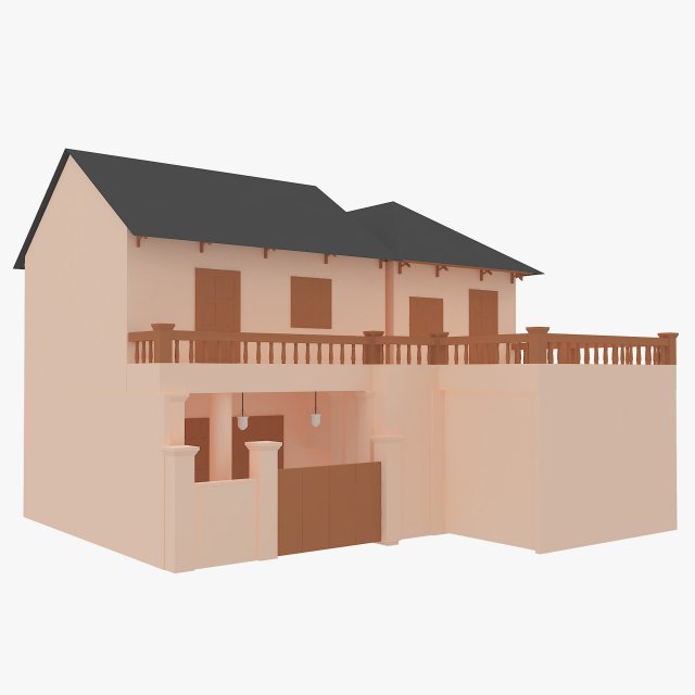 house 1 3D Модель .c4d .max .obj .3ds .fbx .stl .blend 