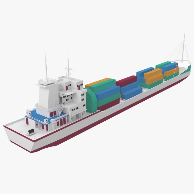 ship low poly 3D मॉडल .c4d .max .obj .3ds .fbx .stl .blend 