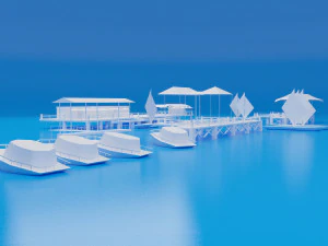 Pier Low Poly 3D Modell