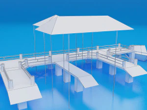Pier Low Poly 3D Modell