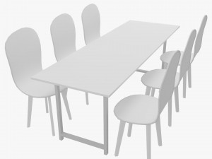 dinner table 3D मॉडल