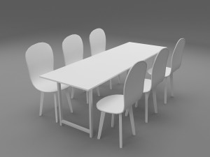 dinner table 3D Model