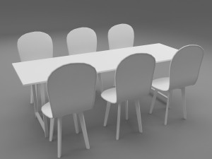 dinner table 3D Model
