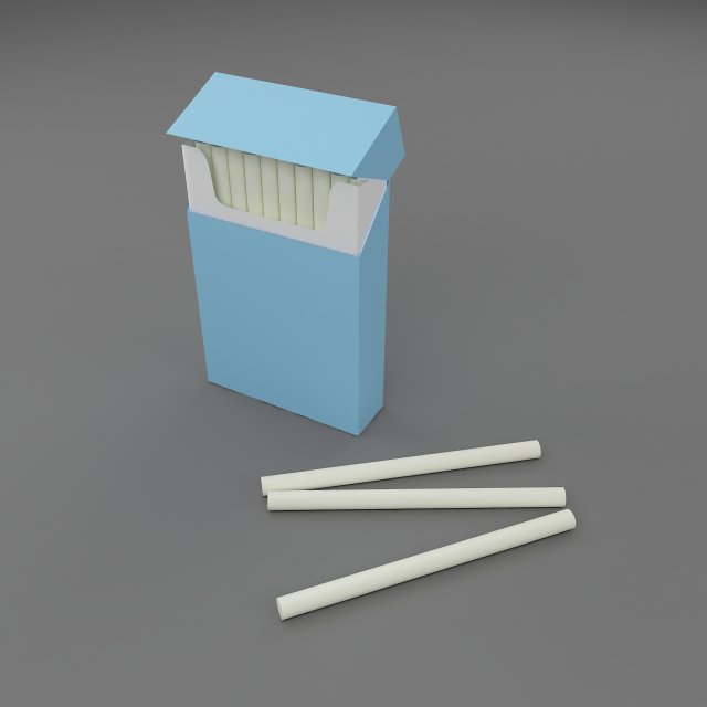 cigarette 3D 모델 .c4d .max .obj .3ds .fbx .stl .blend 