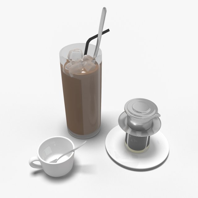 vietnamese coffee kits 3D 모델 .c4d .max .obj .3ds .fbx .stl .blend 