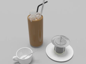 vietnamese coffee kits 3D Model