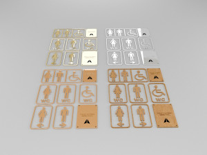toilet symbol 3D Model