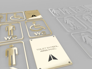 toilet symbol 3D Model