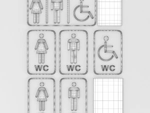 toilet symbol 3D Model