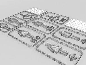 toilet symbol 3D Model