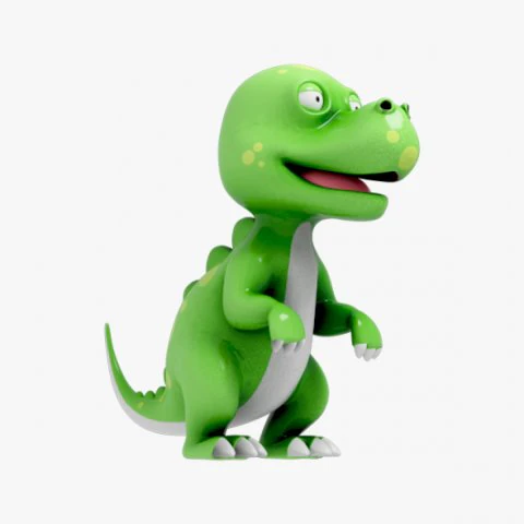 dinosaur cartoon 1 3D Model .c4d .max .obj .3ds .fbx .stl .blend