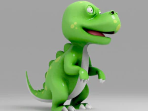 dinosaur cartoon 1 3D Model