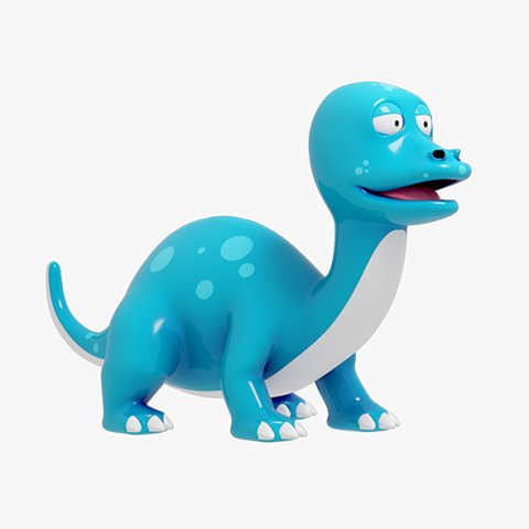 dinosaur cartoon 3 3D Model in Cartoon 3DExport