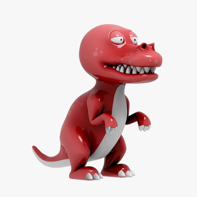 dinosaur cartoon 4 Model 3D .c4d .max .obj .3ds .fbx .stl .blend 