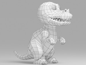 dinosaur cartoon 4 Model 3D