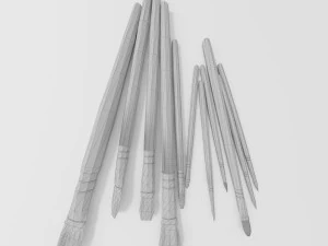 11 brush painting 3D Model