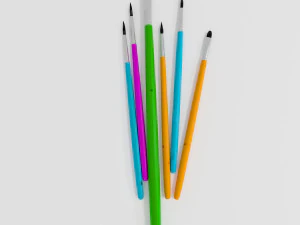 6 brush painting 3D Model