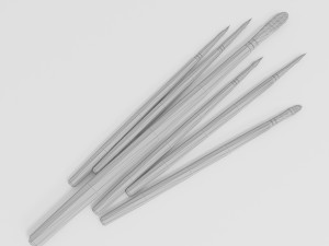 6 brush painting 3Dモデル