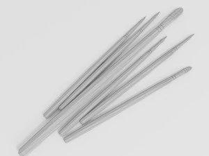 6 brush painting 3D Model