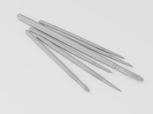 6 brush painting 3D Model