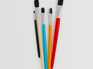 5 brush painting 3D Model