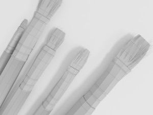 5 brush painting 3D Model
