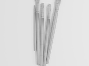 5 brush painting 3D Model