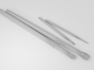 4 brush painting 3D Model