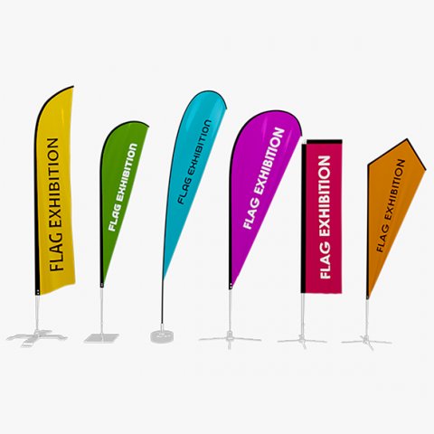6 flag exhibition 3D Model .c4d .max .obj .3ds .fbx .stl .blend 