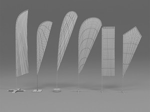 6 flag exhibition 3D Model
