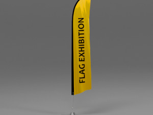 flag exhibition 01 Modèle 3D