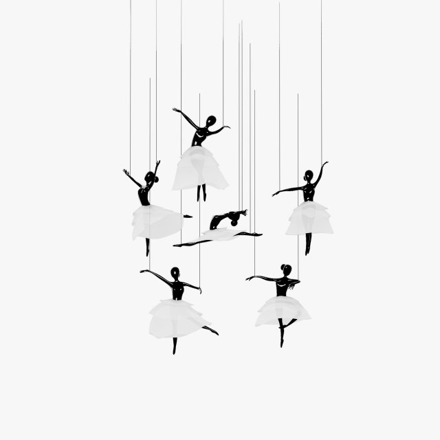 ballet hanging decoration 3D Model .c4d .max .obj .3ds .fbx .stl .blend 