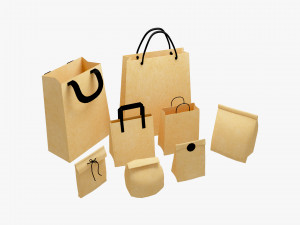 8 bag paper 3D Model