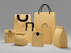 8 bag paper Model 3D