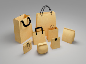 8 bag paper Model 3D