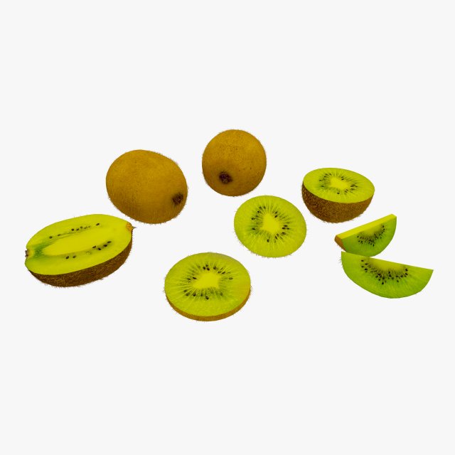 kiwi fruit 1 Model 3D .c4d .max .obj .3ds .fbx .stl .blend 