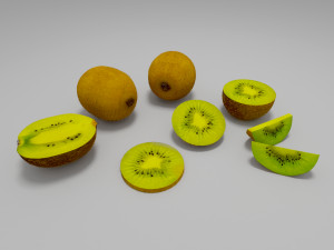 kiwi fruit 1 Model 3D