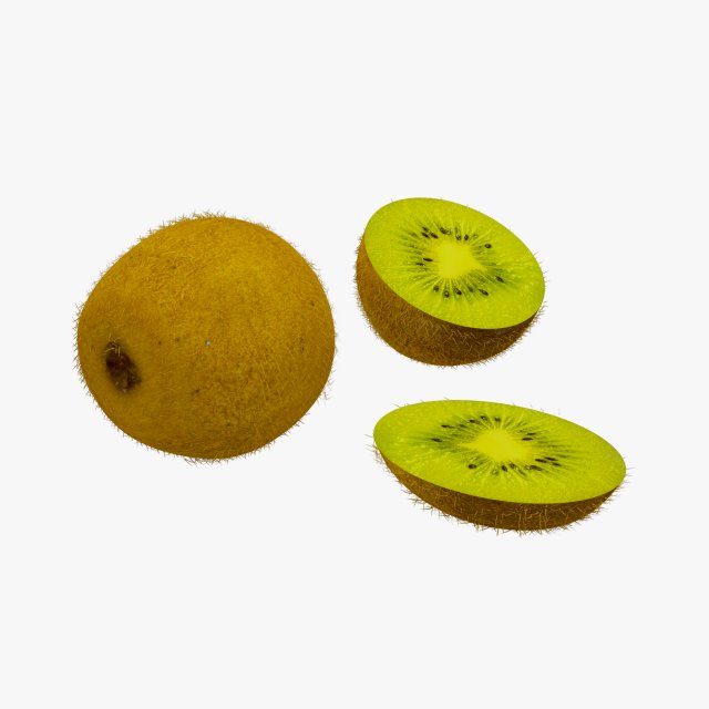 kiwi fruit 2 3D 模型 .c4d .max .obj .3ds .fbx .stl .blend 