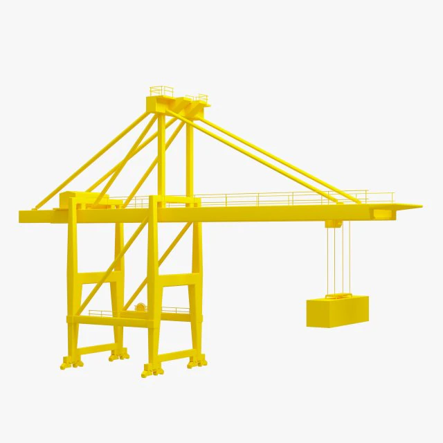crane port 3D Model .c4d .max .obj .3ds .fbx .stl .blend 