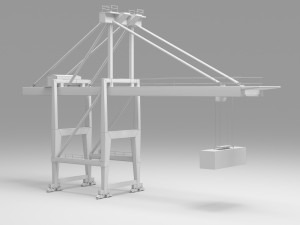 crane port 3D-Modell